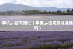 手机gps信号测试（手机gps信号测试准确吗）