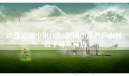 卢伟冰晒小米15 Pro微博小尾巴！米粉：终于等来预热