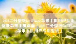 2021二分壁纸for iPhone苹果手机用户专用壁纸苹果手机桌面「2021二分壁纸for iPhone苹果手机用户专用壁纸」