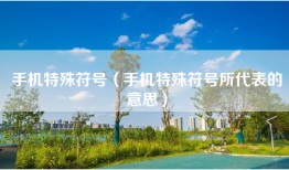 手机特殊符号（手机特殊符号所代表的意思）