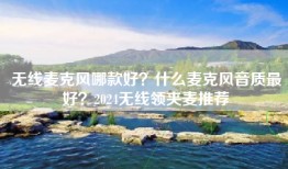 无线麦克风哪款好？什么麦克风音质最好？2024无线领夹麦推荐