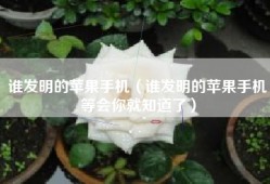 谁发明的苹果手机（谁发明的苹果手机等会你就知道了）