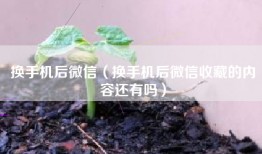 换手机后微信（换手机后微信收藏的内容还有吗）
