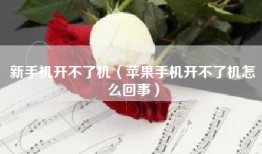 新手机开不了机（苹果手机开不了机怎么回事）